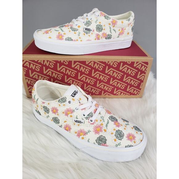 NEW FLORAL DESERT MARSHMALLOW Vans Doheny 6.5 Shoe Sneakers Cactus Succulents - Picture 7 of 7